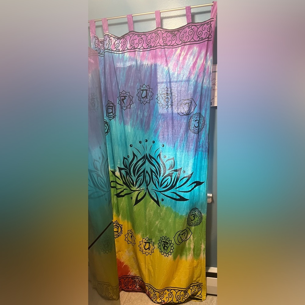 Rainbow lotus Curtain